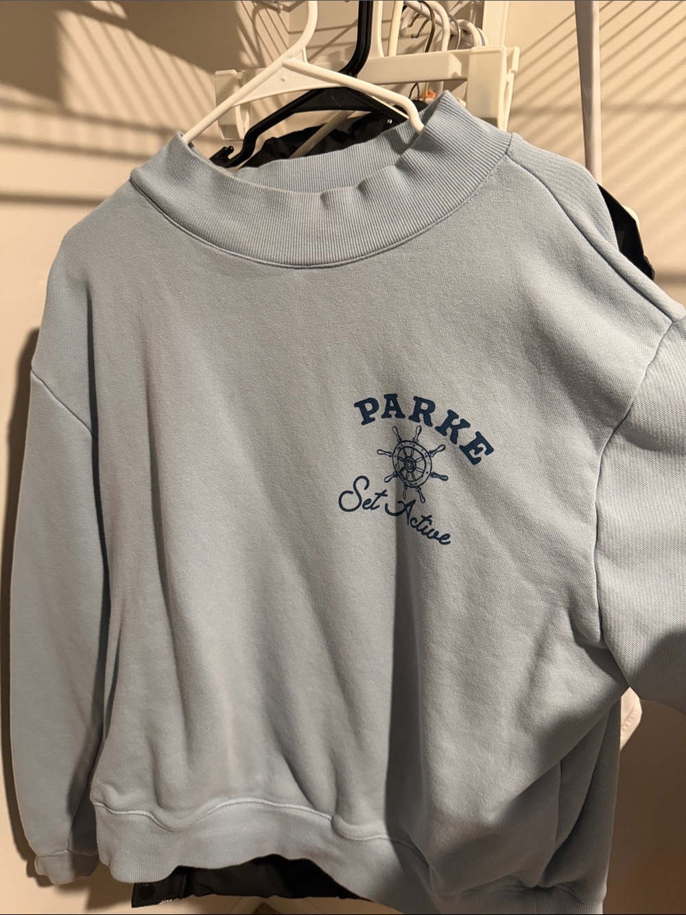 Parke Light Blue Crewneck Sweater - Women's